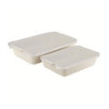 Thyme & Table 4-Piece Stoneware Casserole Dish Bakeware Set, Includes Lids, 9"x13" , 7"x10" Bakers With Lids , White ...