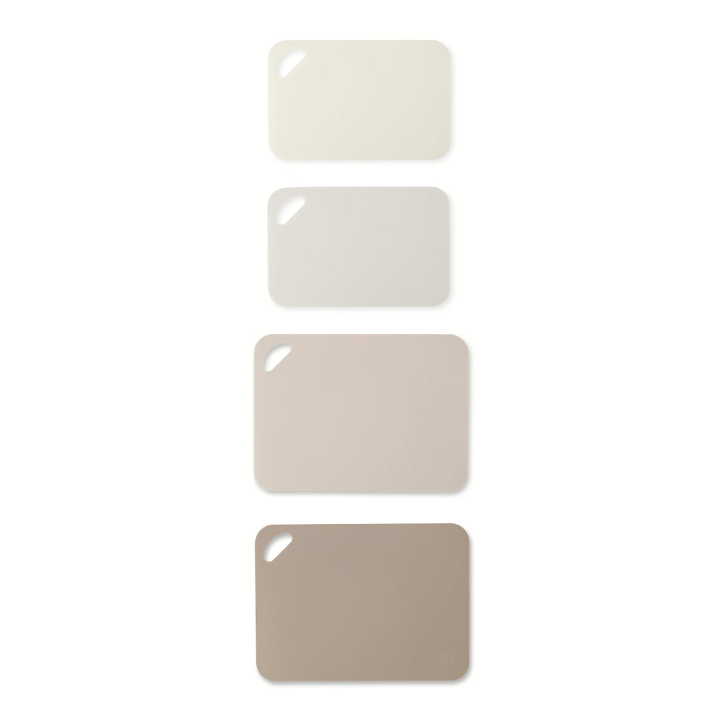 Thyme & Table 4-Piece Poly Cutting Mats SM 7.5"x11.4", MD 9.8"x13.4" - Cream