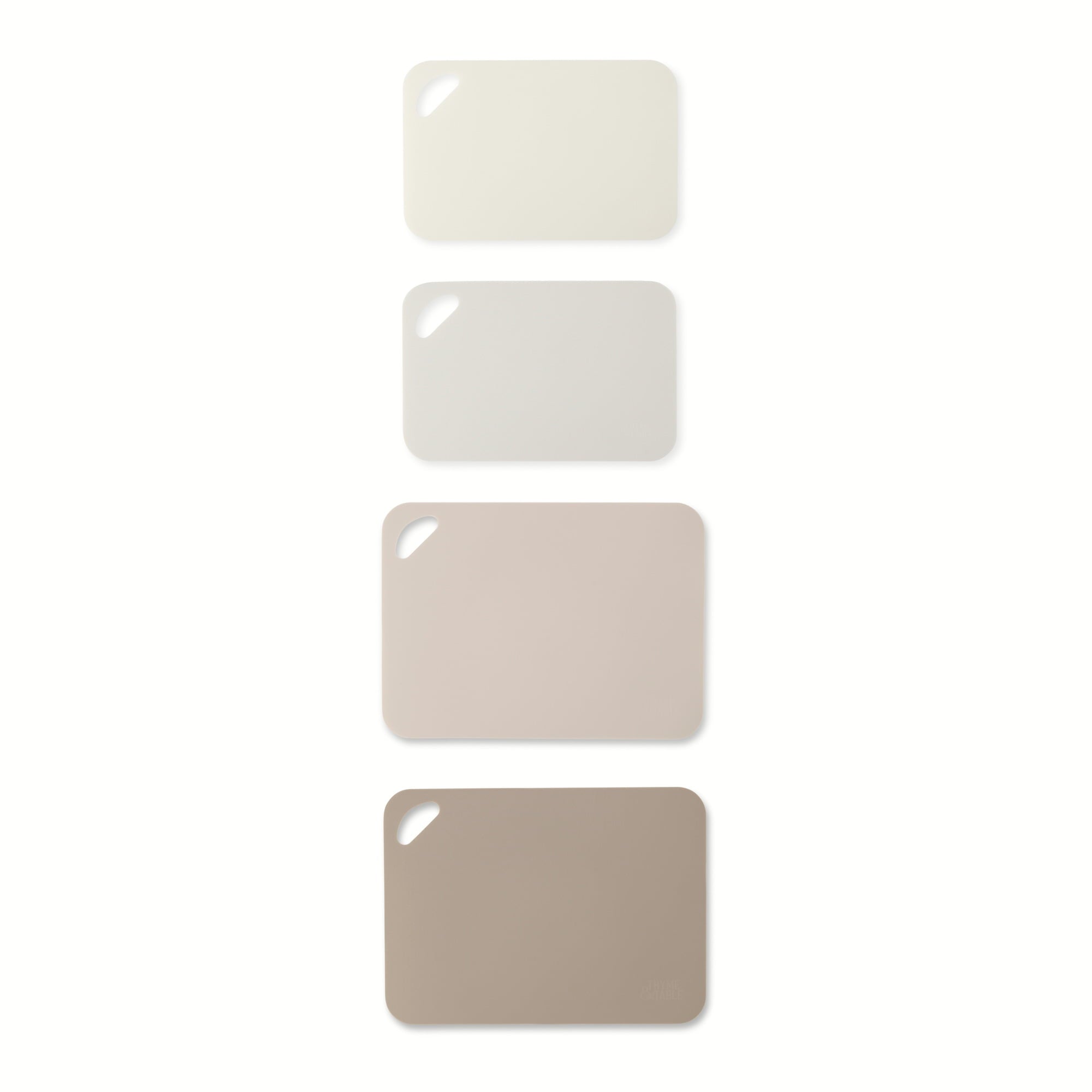 Thyme & Table 4-Piece Poly Cutting Mats SM 7.5"x11.4", MD 9.8"x13.4" - Cream