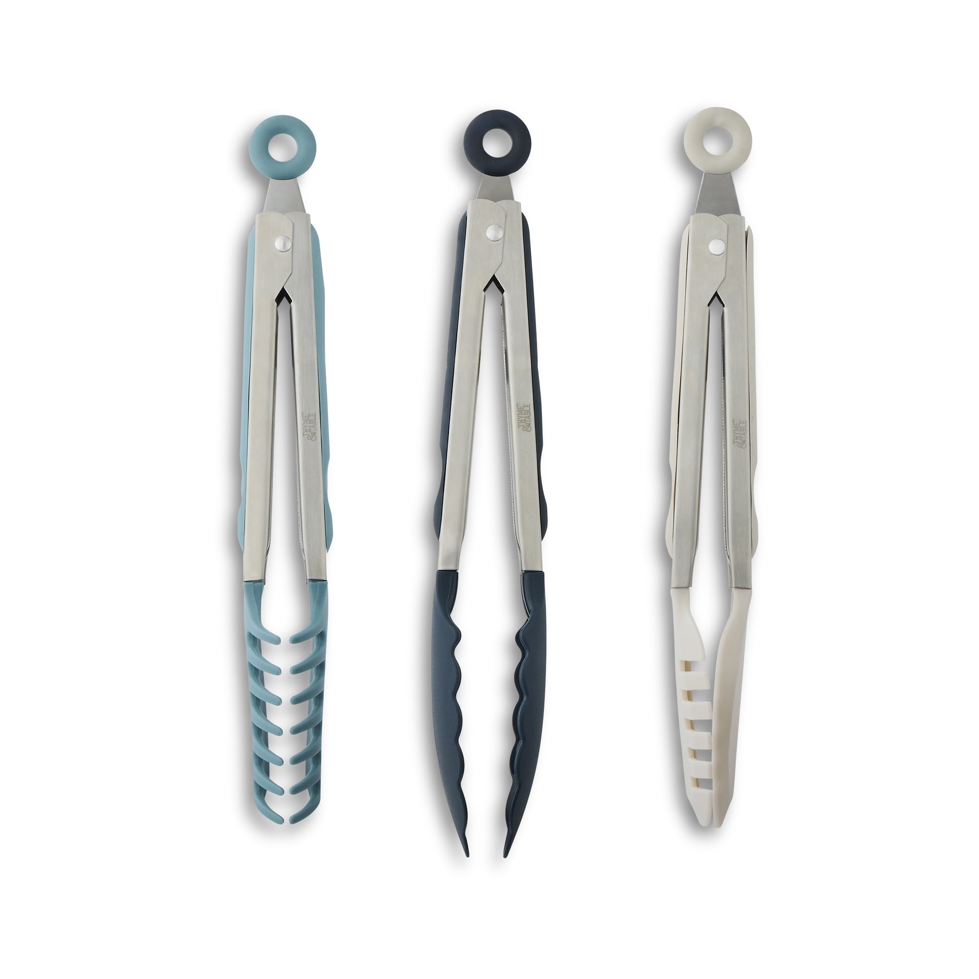 Thyme & Table Heat Resistant Silicone Locking Tongs (3 Count)