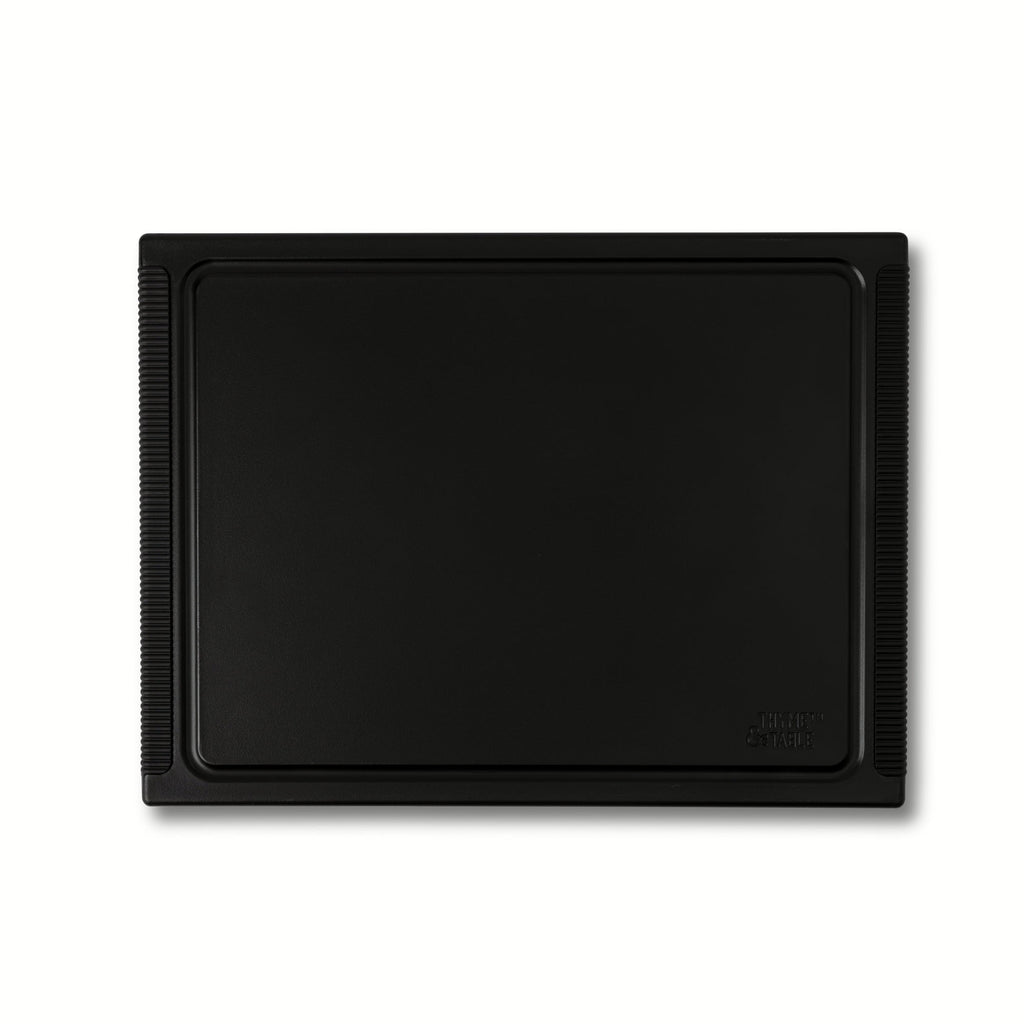 Thyme & Table Large 12"x16" Poly Cutting Board - Black