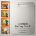 Titanium Cutting Board - 15"L x 11"W, Double Sided, Non-Toxic, Hygiene, Durable, Dishwasher Safe