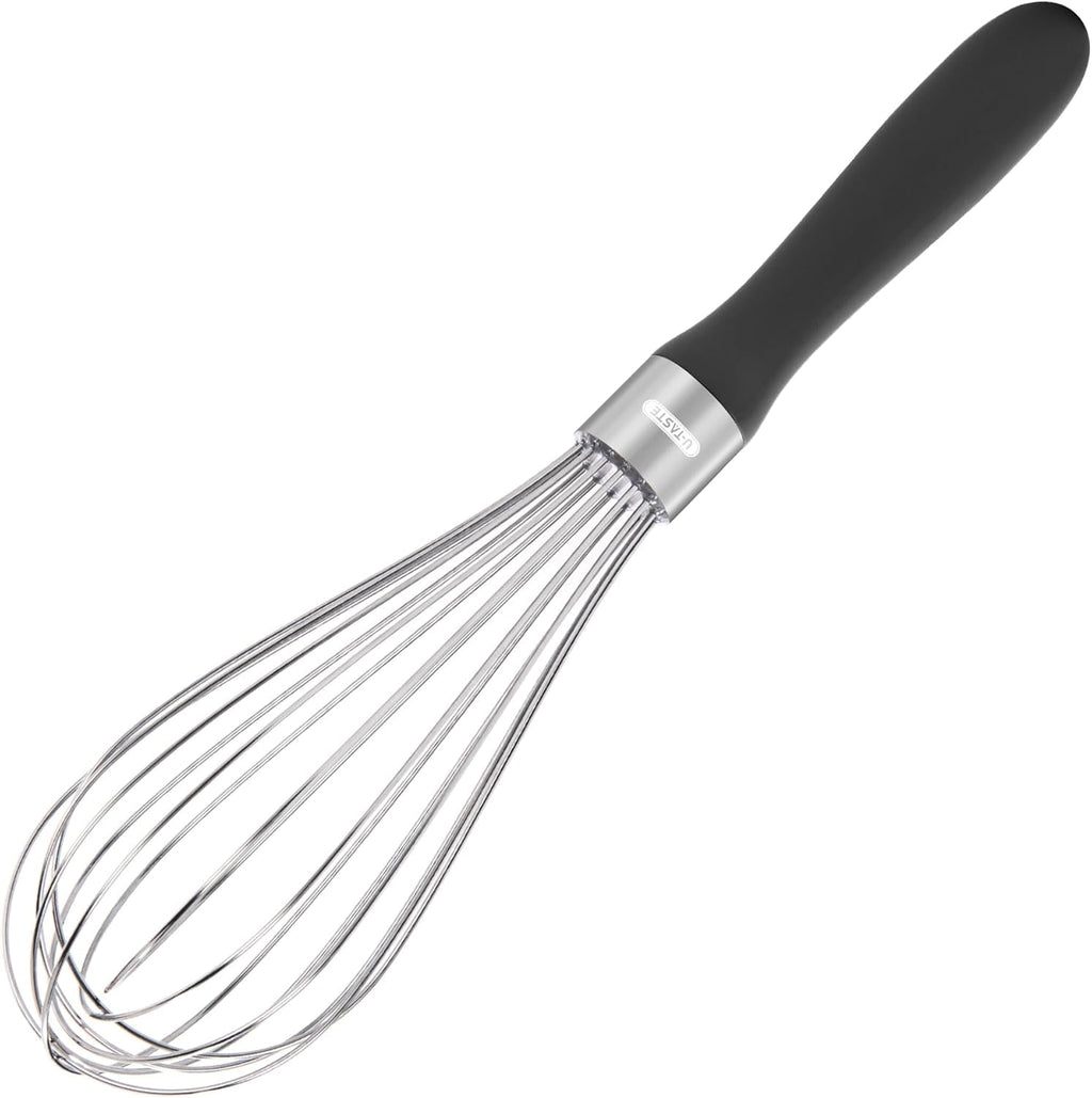 U-Taste Balloon Whisk for Cooking: 18/10 Stainless Steel Kitchen Wire Whisk, Medium Heavy Duty Egg Beater, Manual Bak...