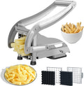 UU&T French Fry Cutter with 2 Blades, Professional Potato Cutter Stainless Steel, Potato Slicer French Fries, No-Slip...