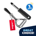 Vegetable Peelers Set – 2 Pack for Kitchen, Apple, Fruit, Carrot, Veggie, Potatoes Peeler, Y-Shaped and Swivel Stainl...