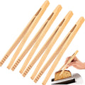Visland 4/8 Pack Bamboo Toaster Tongs - 7” Reusable Wood Cooking Tongs -Ideal Kitchen Utensil for Cheese Bacon Muffin...