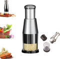 Wzw Multifunctional Stainless Steel Garlic Chopper Onion Press Manual Vegetable Chopper Easy Clean Silver Knives