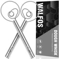 Walfos Danish Dough Whisk, Rustproof Stainless Steel Bread Whisk, Quick Mixing Bread Mixer, Dutch Dough Whisk for Coo...