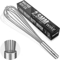 Walfos Whisk,14in Large Whisks, Heavy Duty Stainless Steel Wire Whisk for Blending, Whisking, Beating Suitable for st...