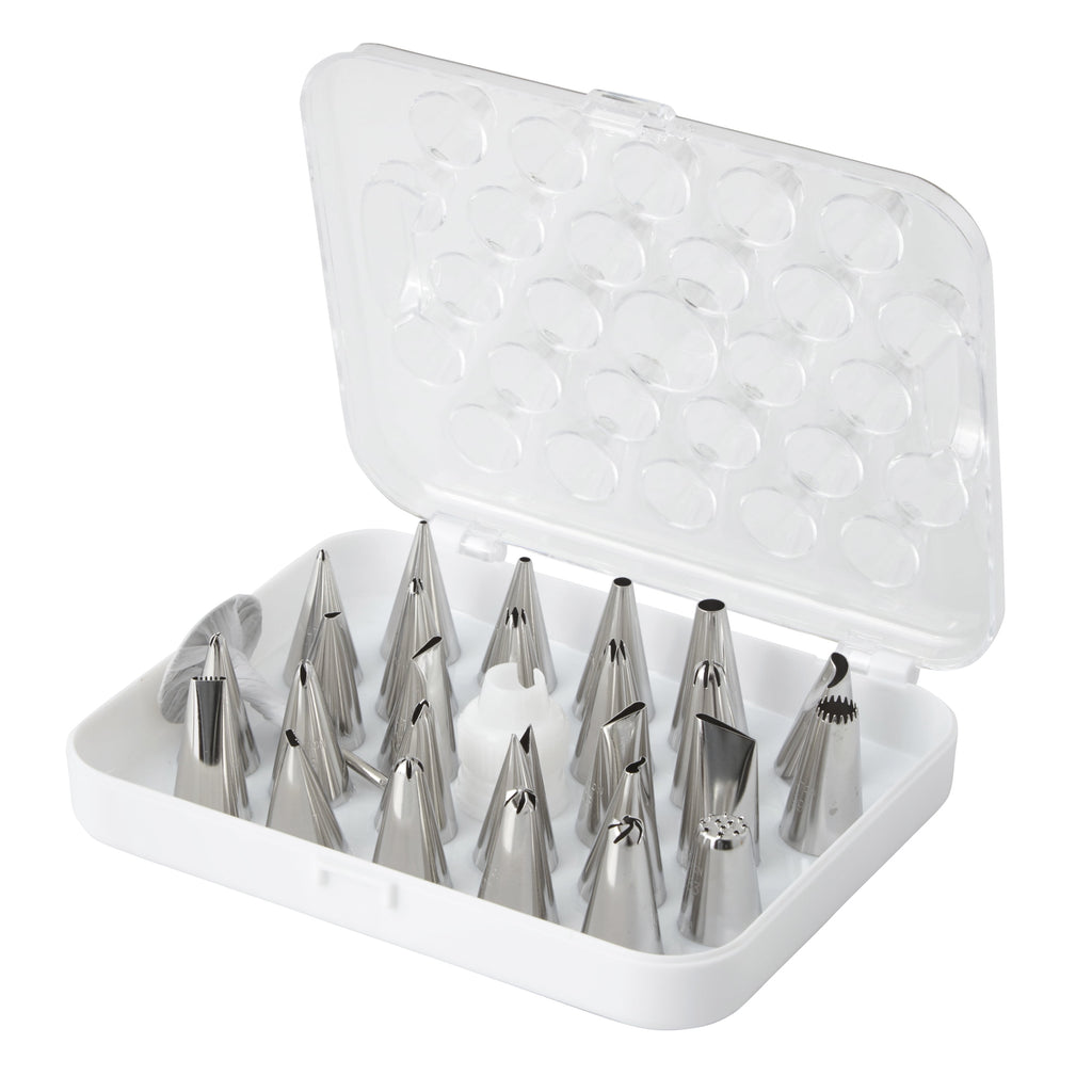Wilton Deluxe Decorating Tip Set, 29-Piece, Stainless Steel and Plastic