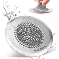 WOKDADA Revolutionary Kitchen Sink Strainer, Patented Reversible Chain Mesh, Effortless Cleaning & Food Catcher, No C...