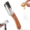 Zero Snag Wooden Kitchen Tool, Smooth Glide Vegetable Peeler with Stainless Steel Blade and Built-In Bottle Opener fo...