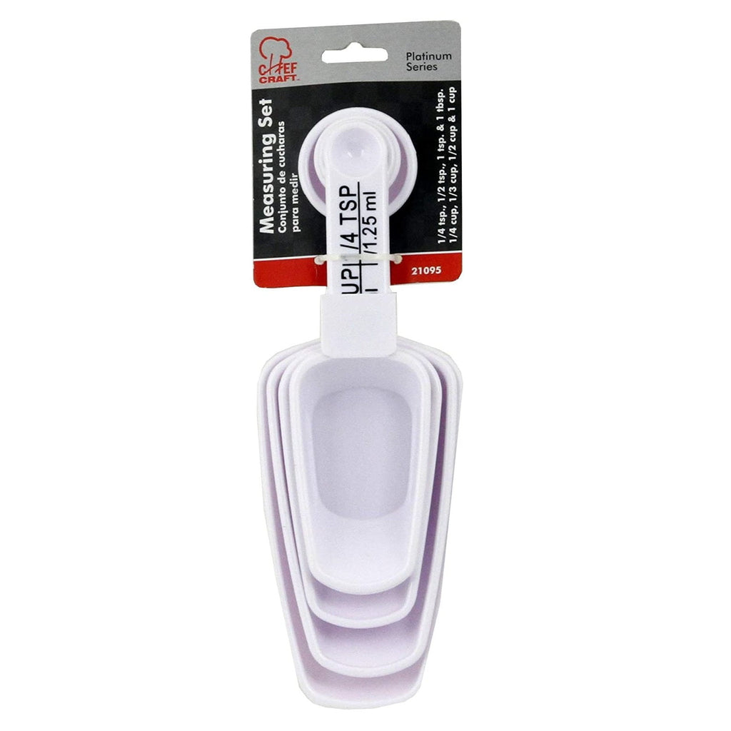 Chef Craft 4pc Nesting Measuring Scoop & Spoon Combo Set - Measure 1/4 tsp to 1 Cup - Image 2
