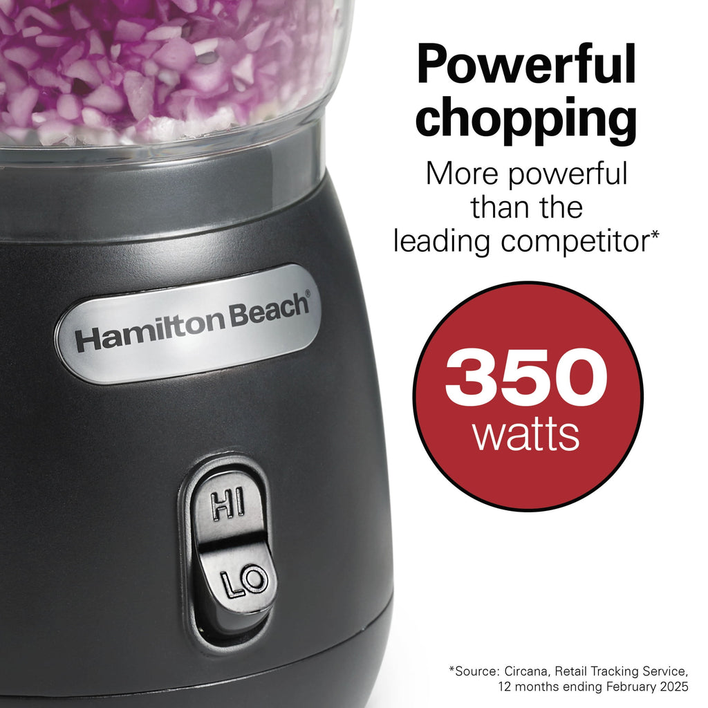 Stack & Press 2 Speed Food Chopper & Mini Food Processor, 3-Cup, Black - Image 4