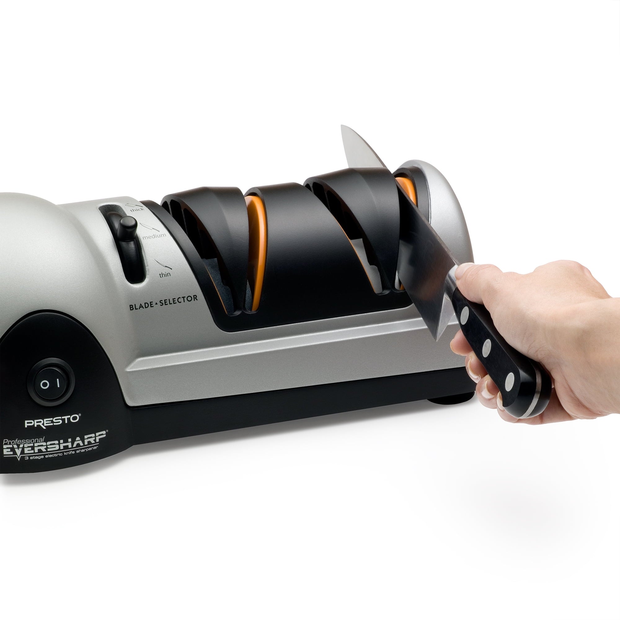Presto Professional Ever Sharp Three-Stage Electric Knife Sharpener 08810, Grey - Image 5
