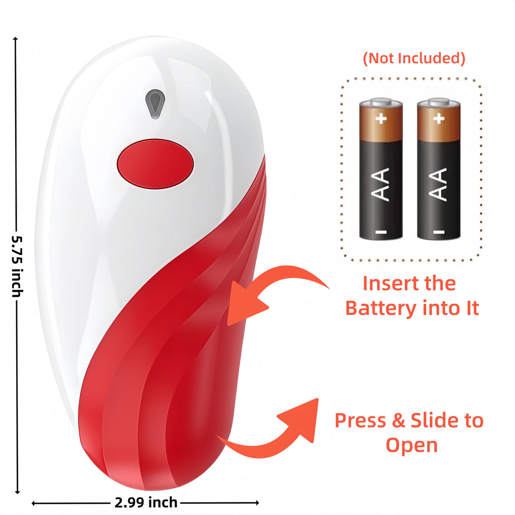 Auto Can Opener for Seniors with Arthritis, Easy Hands-Free Use, Red - Image 4