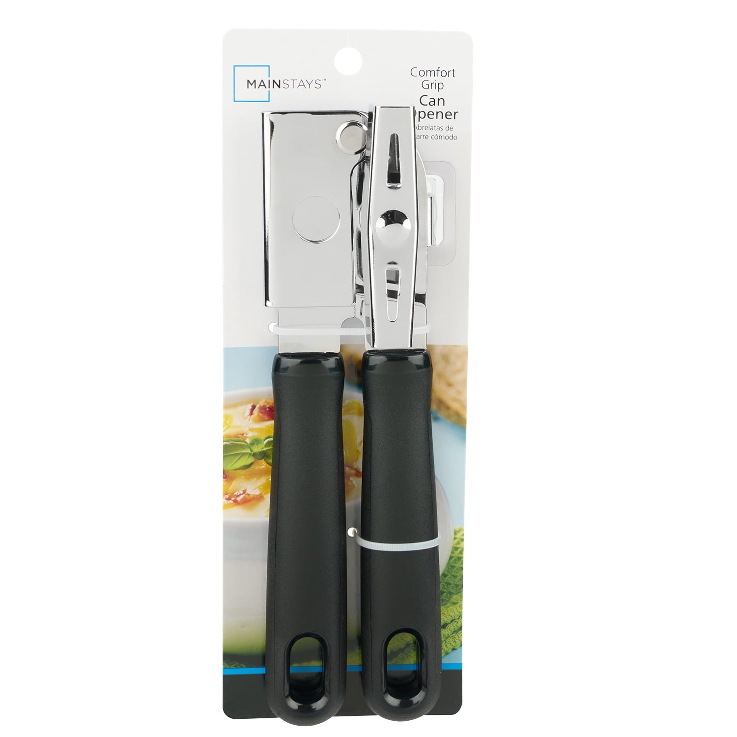 Mainstays Stainless Steel Comfort Cushion Handle Grip Can Opener, Black - Image 6