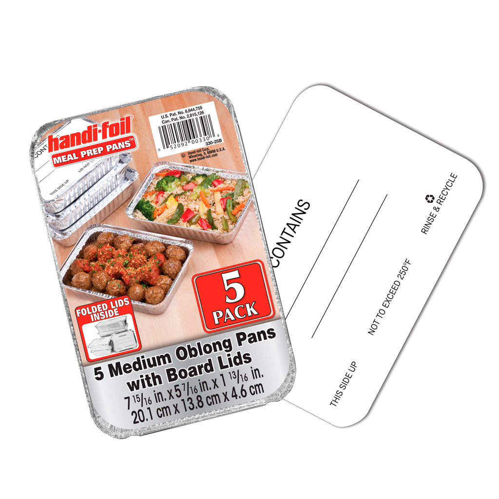 Handi-Foil Aluminum Meal Prep Pan with Lids, 5 Count - Image 4