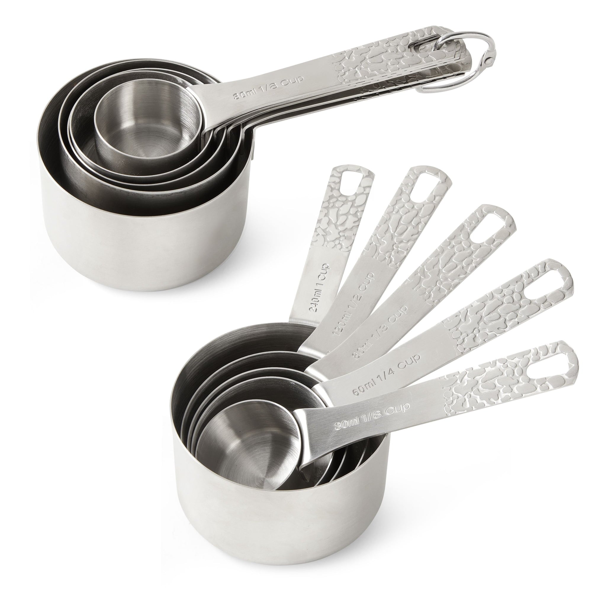 Stainless Steel Measuring Cup and Spoon Set, US and Metric Measurements (11 Sizes) - Image 4
