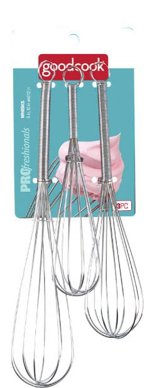 PROfreshionals 3-Piece Triple Chrome Plated Balloon Whisk Set, Assorted Sizes - Image 2