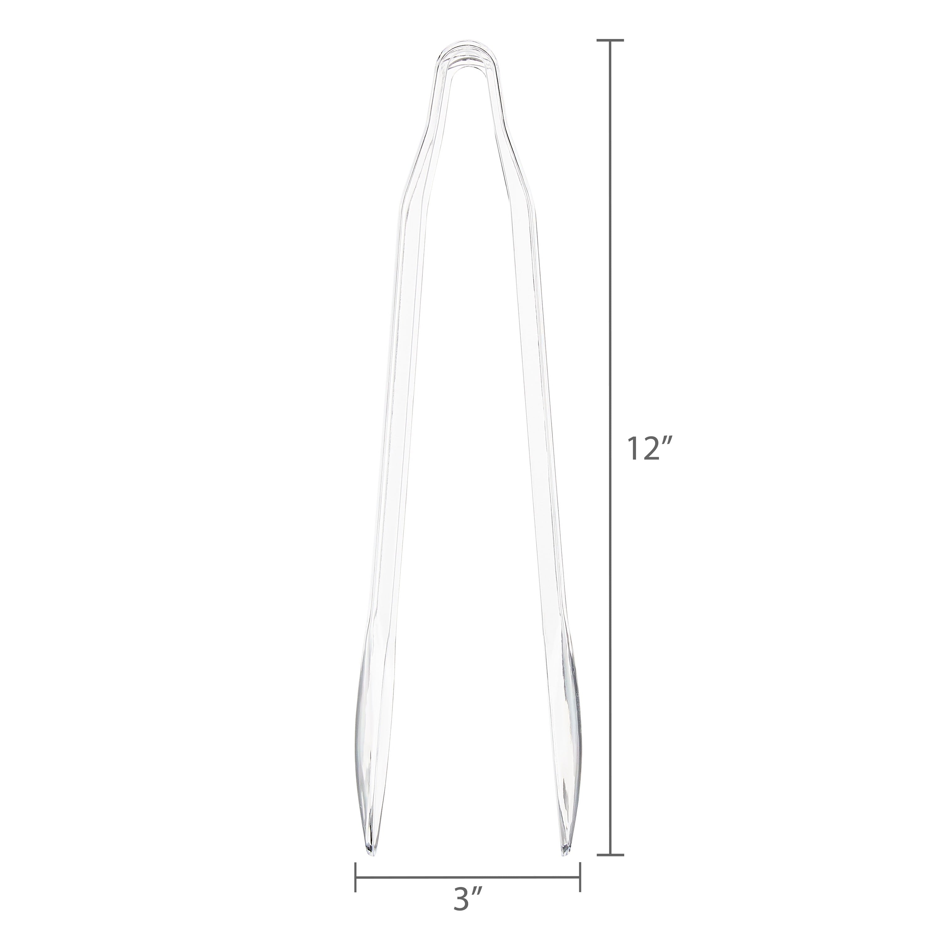 Serving Tongs, 12 inch, Food Tongs, Clear Plastic, by Way to Celebrate - Image 6
