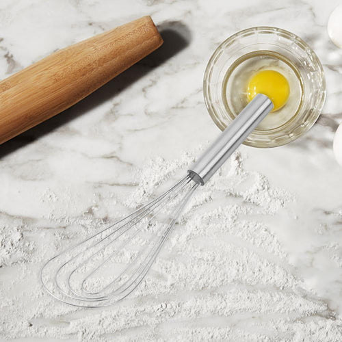 10" Flat Whisk Handheld Steel Wire Whisk Perfect For Whisking S1P9 Q4W3 - Image 2