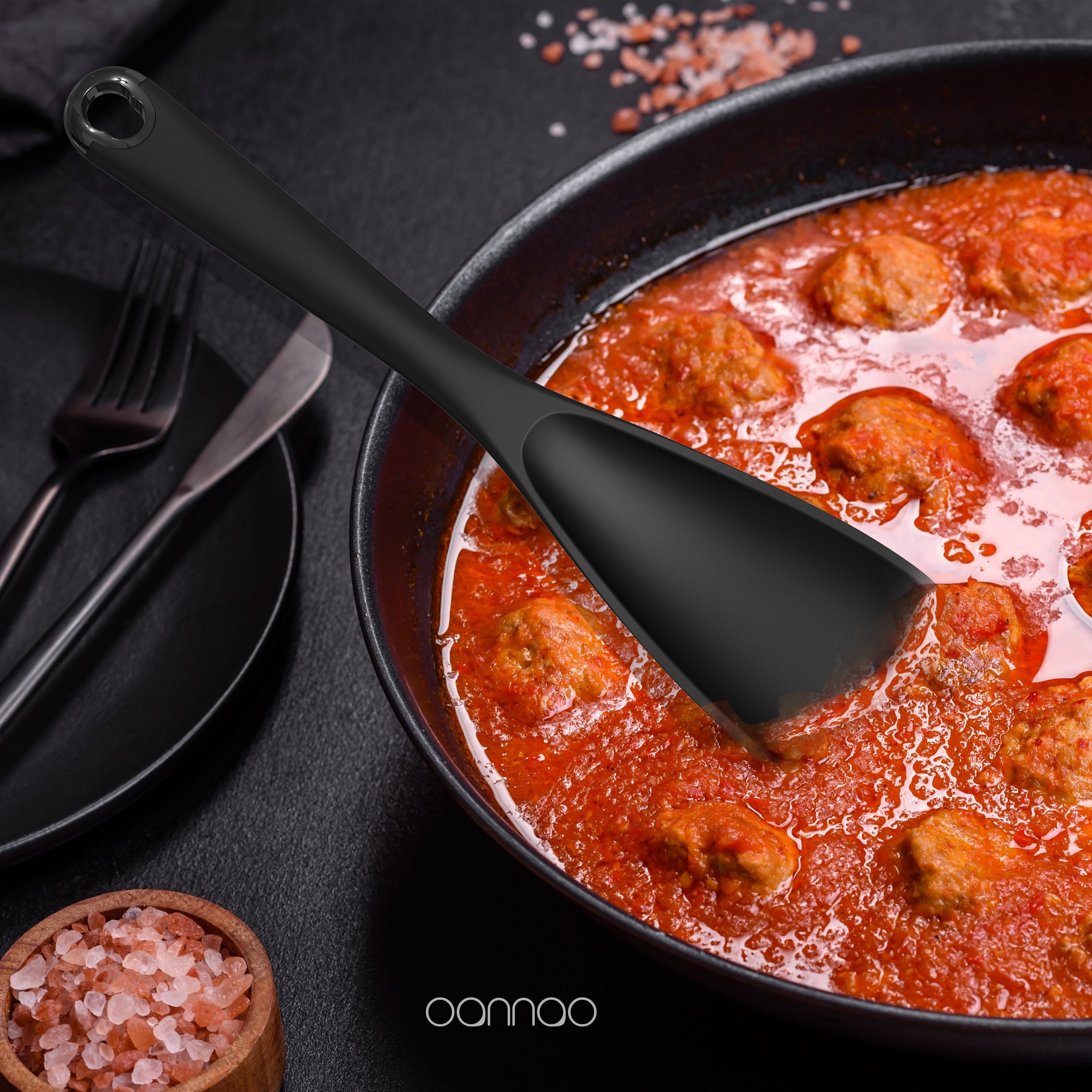 Silicone Kitchen Utensils Set, 600°F Heat Resistant Silicone Cooking Utensils, Spatula, Spoon, Whisk, Tongs, Kitchen ... - Image 5