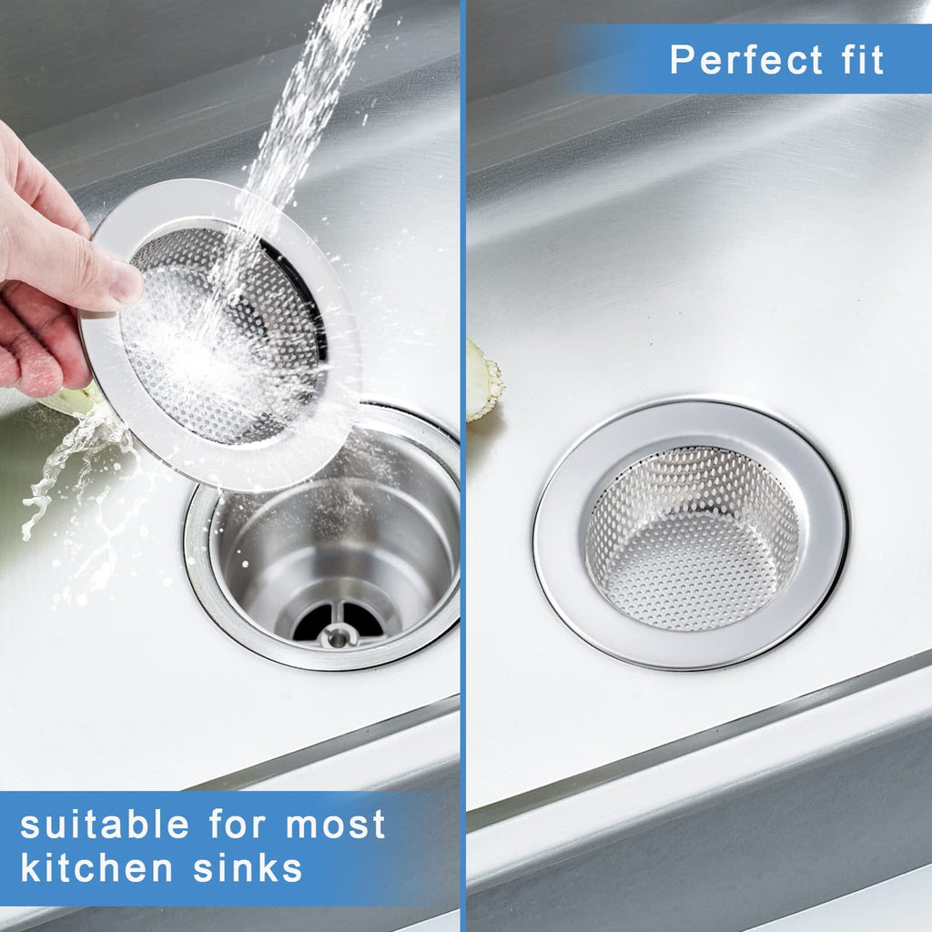Dihmpor 2 Pcs Sink Strainer for Most Kitchen Sink Drain Basket, Upgraded Double-Layer Safe Design Kitchen Sink Strain... - Image 6