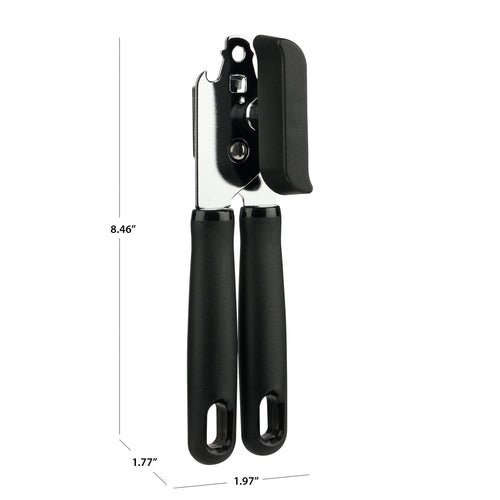 Mainstays 2 Ply Manual Can Opener with Integrated Bottle Opener, Black - Image 2