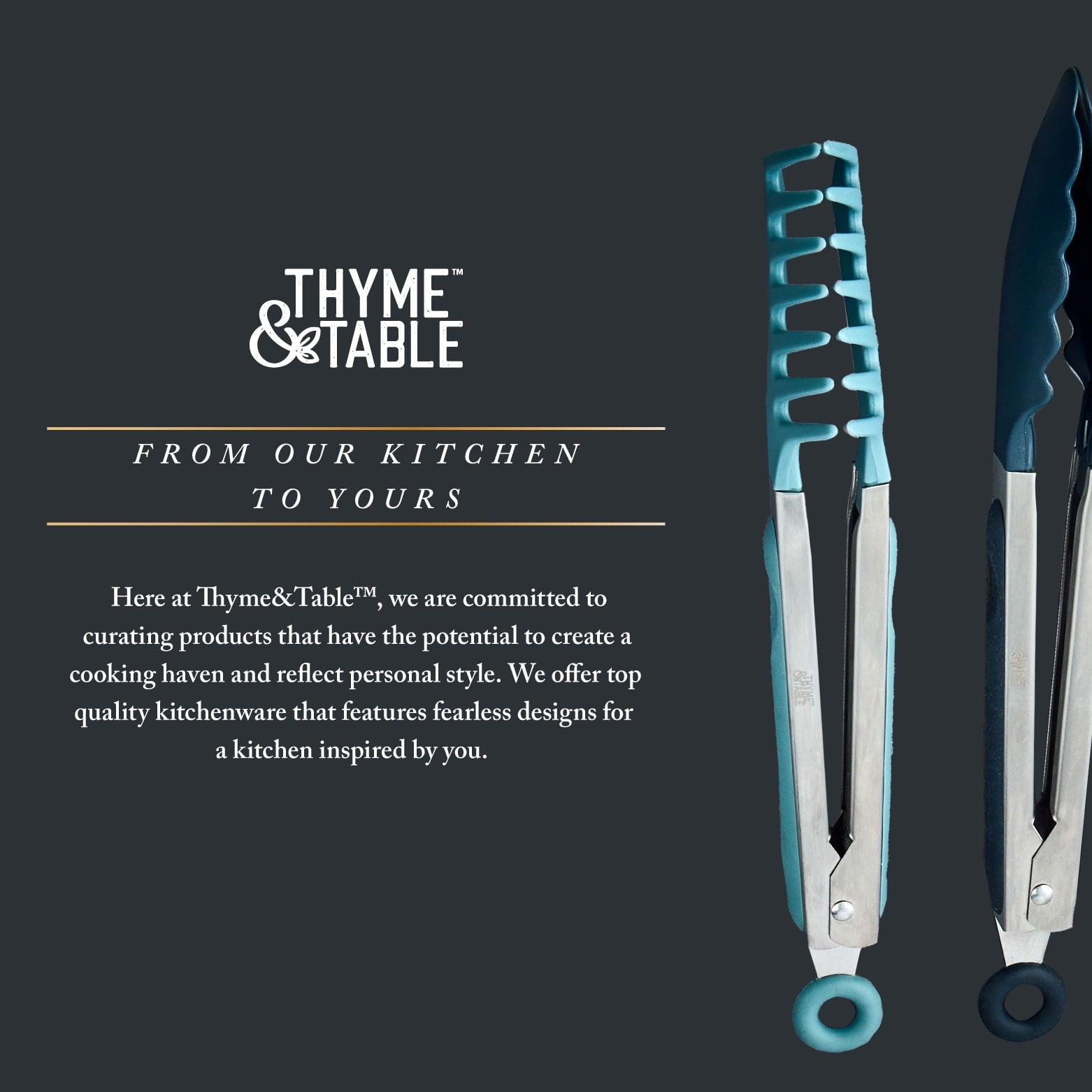 Thyme & Table Heat Resistant Silicone Locking Tongs (3 Count) - Image 6