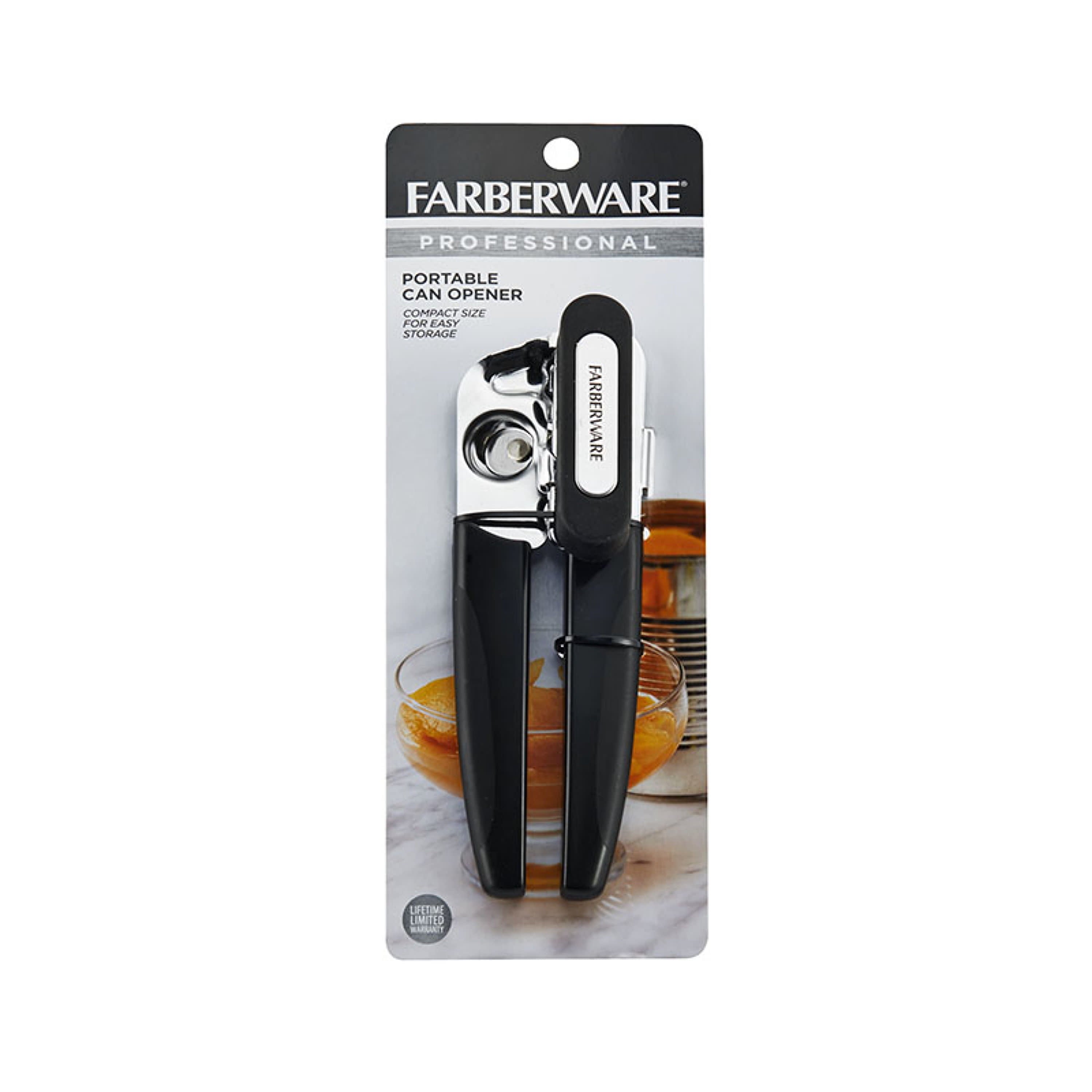 Pro Stainless Steel Portable Can Opener with Black Handle - Image 6