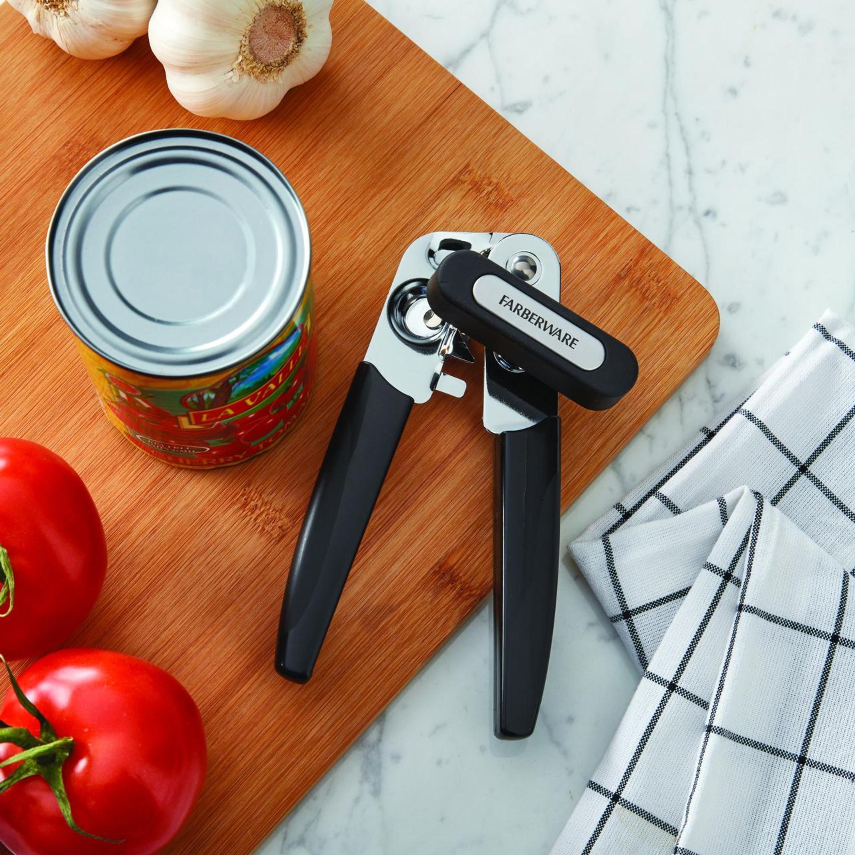 Pro Stainless Steel Portable Can Opener with Black Handle - Image 5