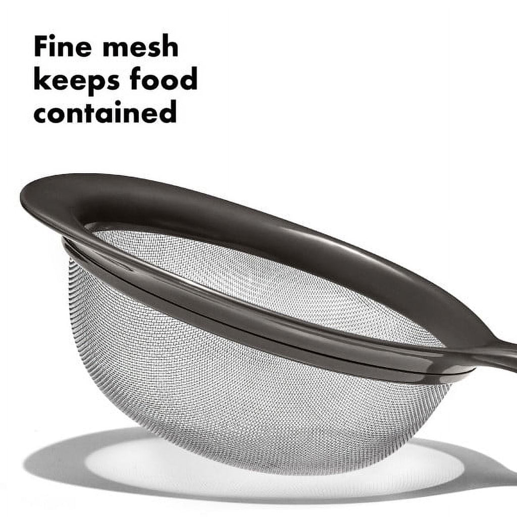 OXO SoftWorks 8-In Fine Mesh Strainer with Comfortable Non-Slip Handle – Stainless Steel Sieve - Image 3