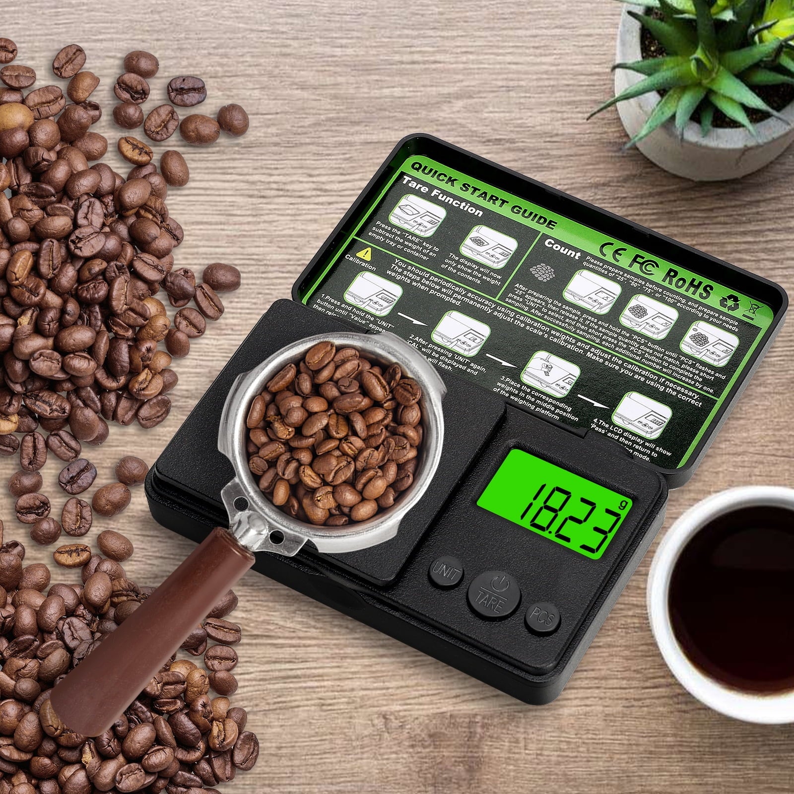Digital Mini Pocket Scale, Precision Gram Jewelry Gold Scale 1000g*0.01,Kitchen Food Scale with LCD Display Black for... - Image 6