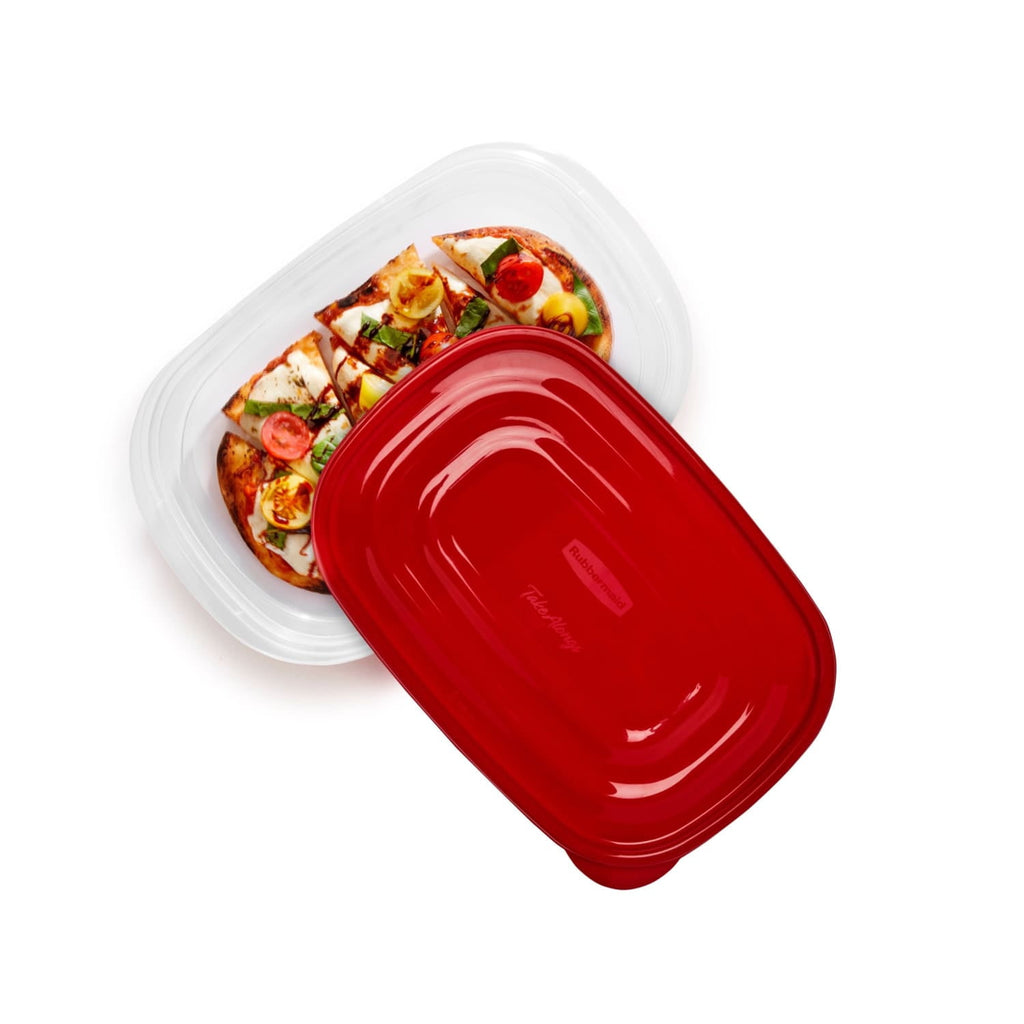 Rubbermaid TakeAlongs 4.0-Cup Rectangle Food Storage Containers, Ruby Red, 3 pack - Image 3