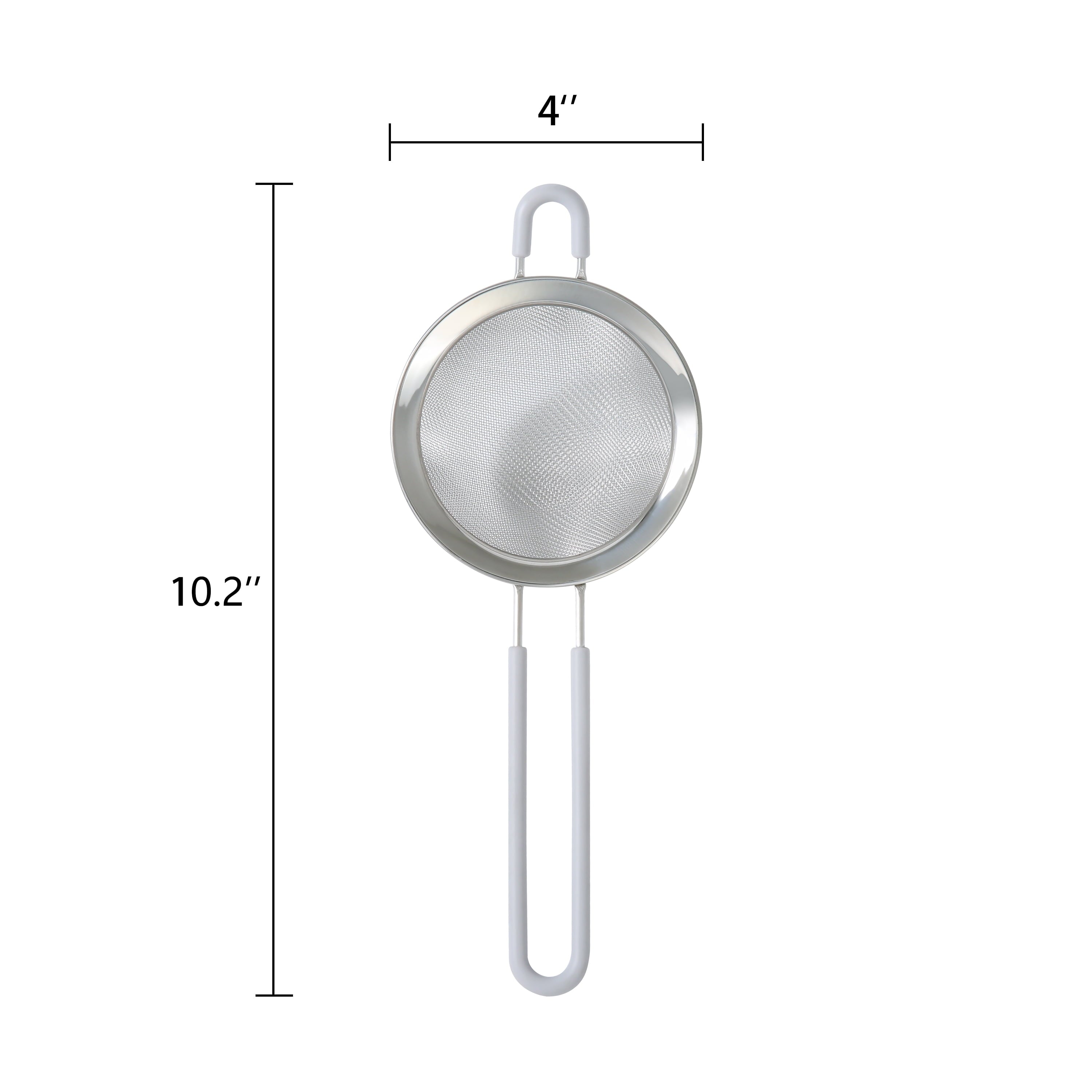 Mainstays 3" Premium Stainless Steel Fine Mesh Strainer, Silver - Image 4