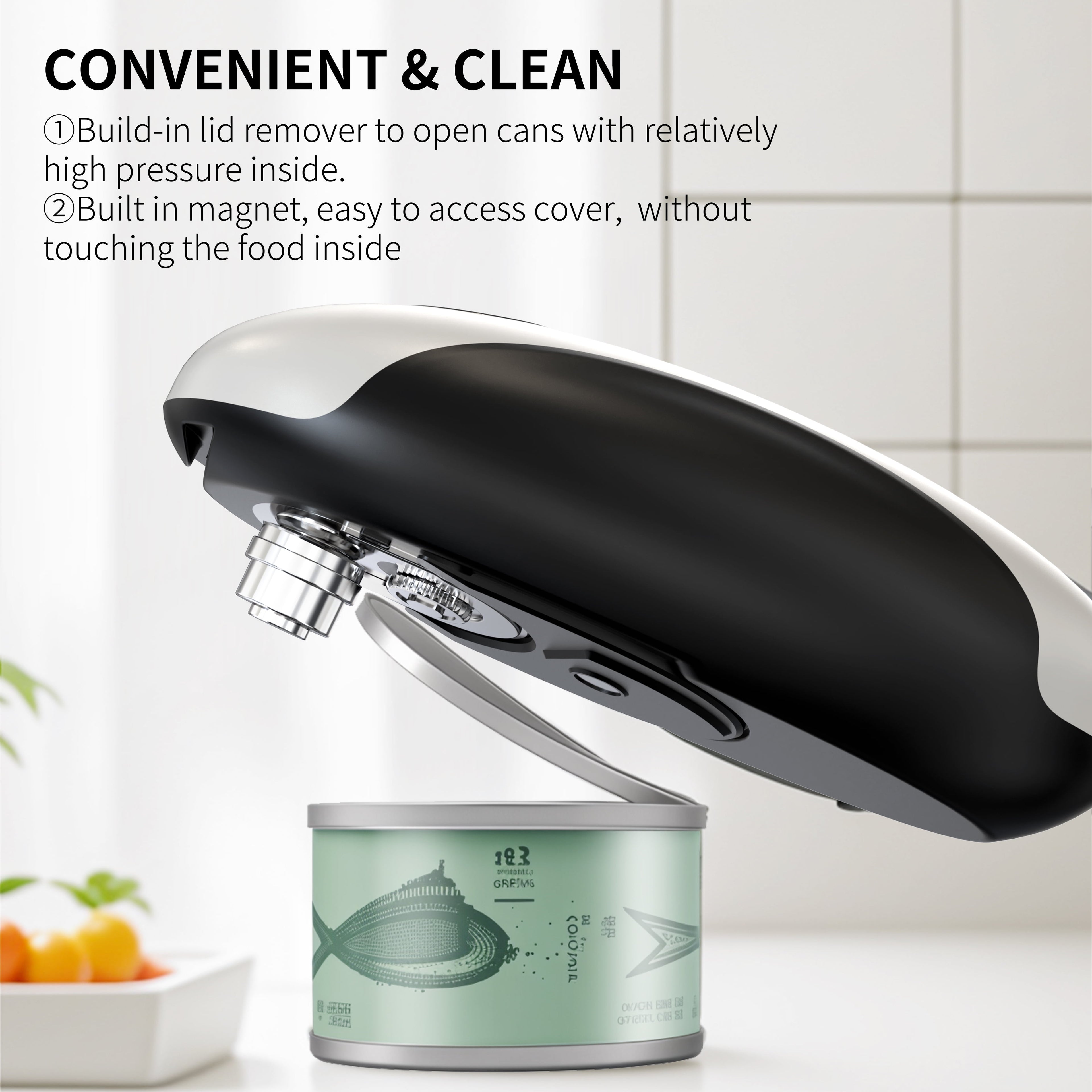 MSAS Electric Can Opener - USB Rechargeable Automatic Opener, Hands-Free Safe Design for All Can Sizes, Smooth Edge K... - Image 3