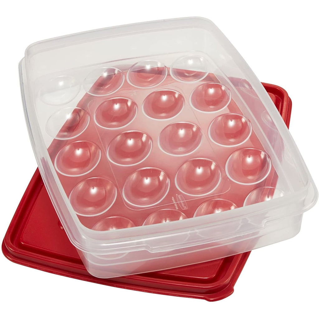 Rubbermaid Egg Keeper Food Storage Container, Clear/Red, 1 Count - Image 3