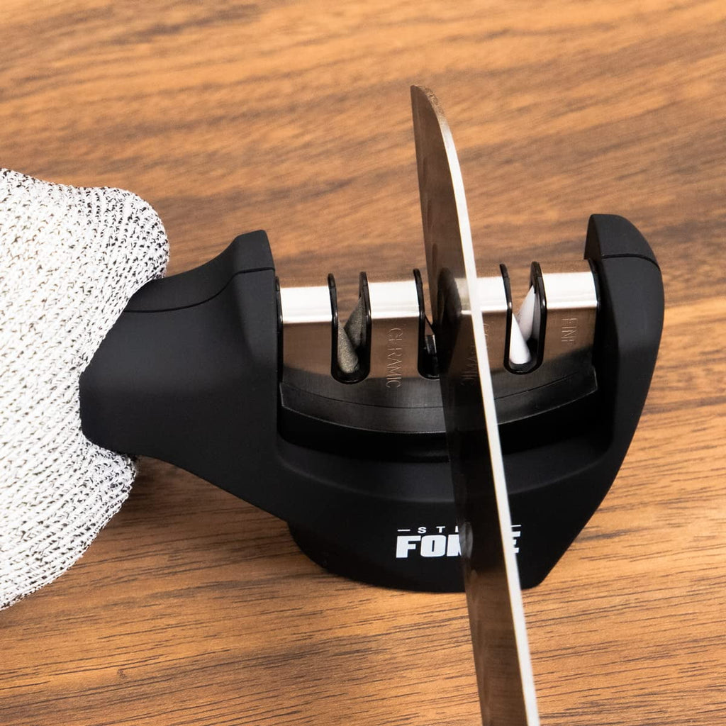 Steel Force KS03 4-in-1 Knife Sharpener with Cut-Resistant Glove Black - Image 4