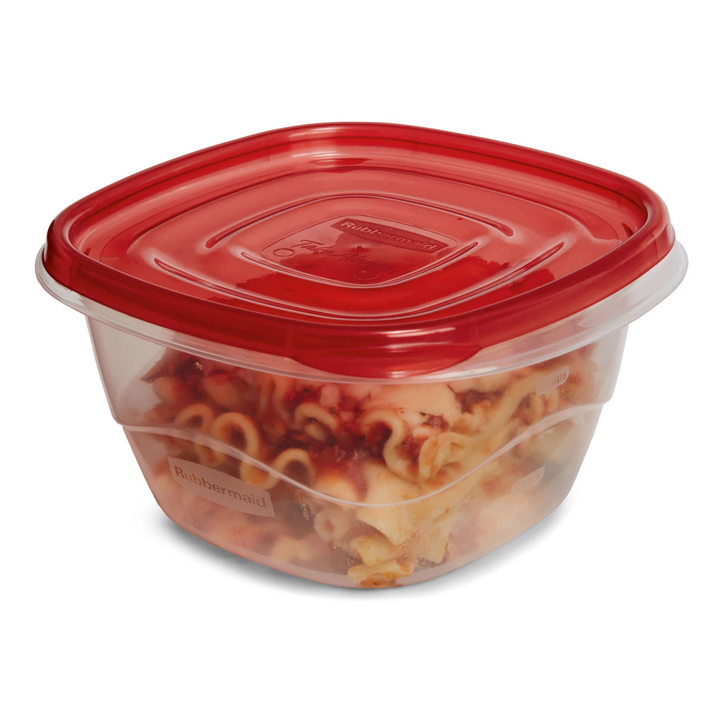 Rubbermaid TakeAlongs 5.2-Cup Deep Square Food Storage Containers, Ruby Red, 4 pack - Image 6