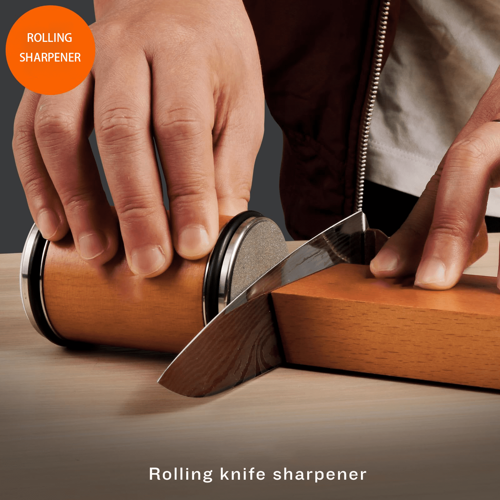 Rolling Knife Sharpener Kit with Diamonds and Ceramic for Steel of Any Hardness 15 and 20 Degree Magnetic Angle Knife... - Image 4
