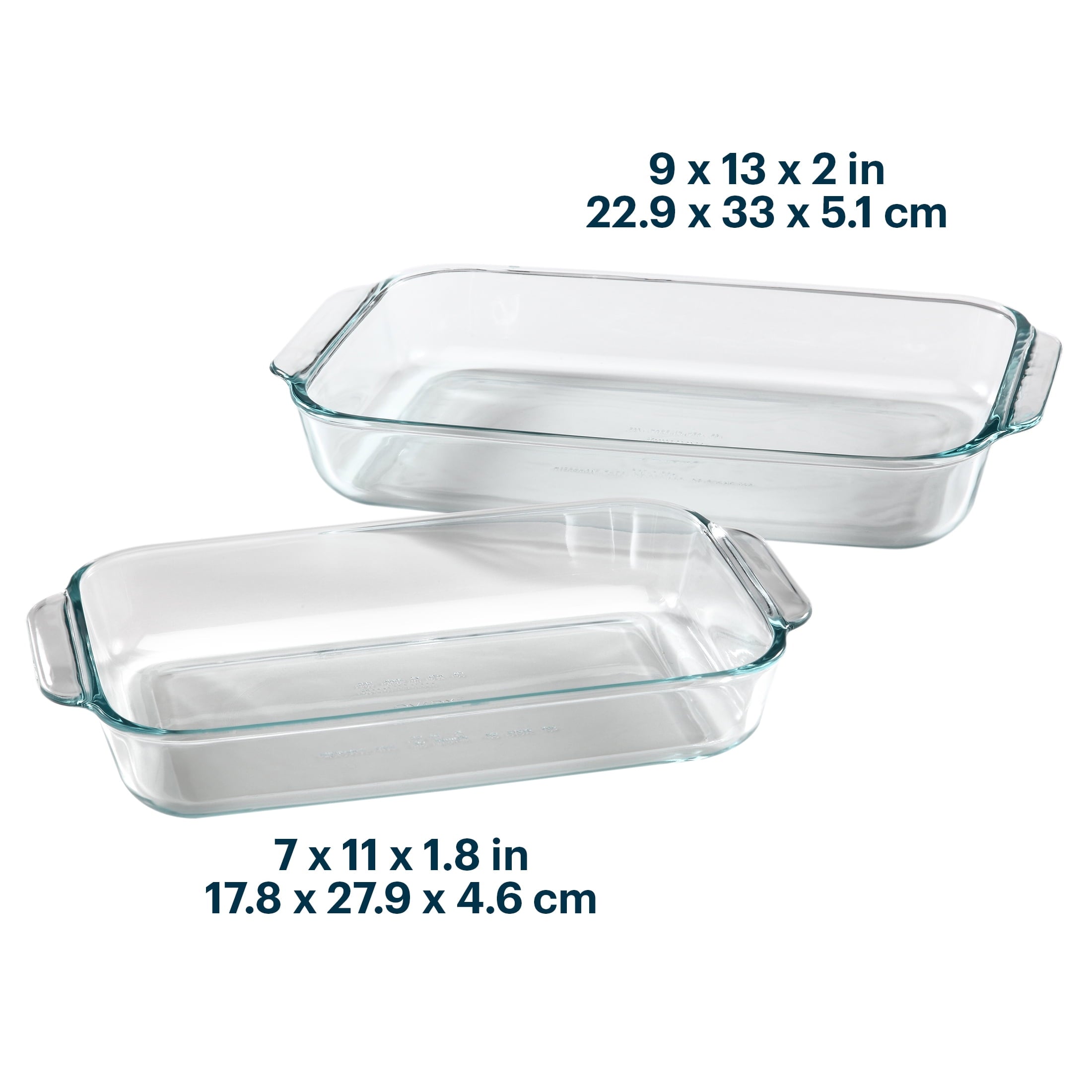 Pyrex Basics 2 Piece Bakeware Value Pack, 3qt and 2qt Oblongs - Image 3