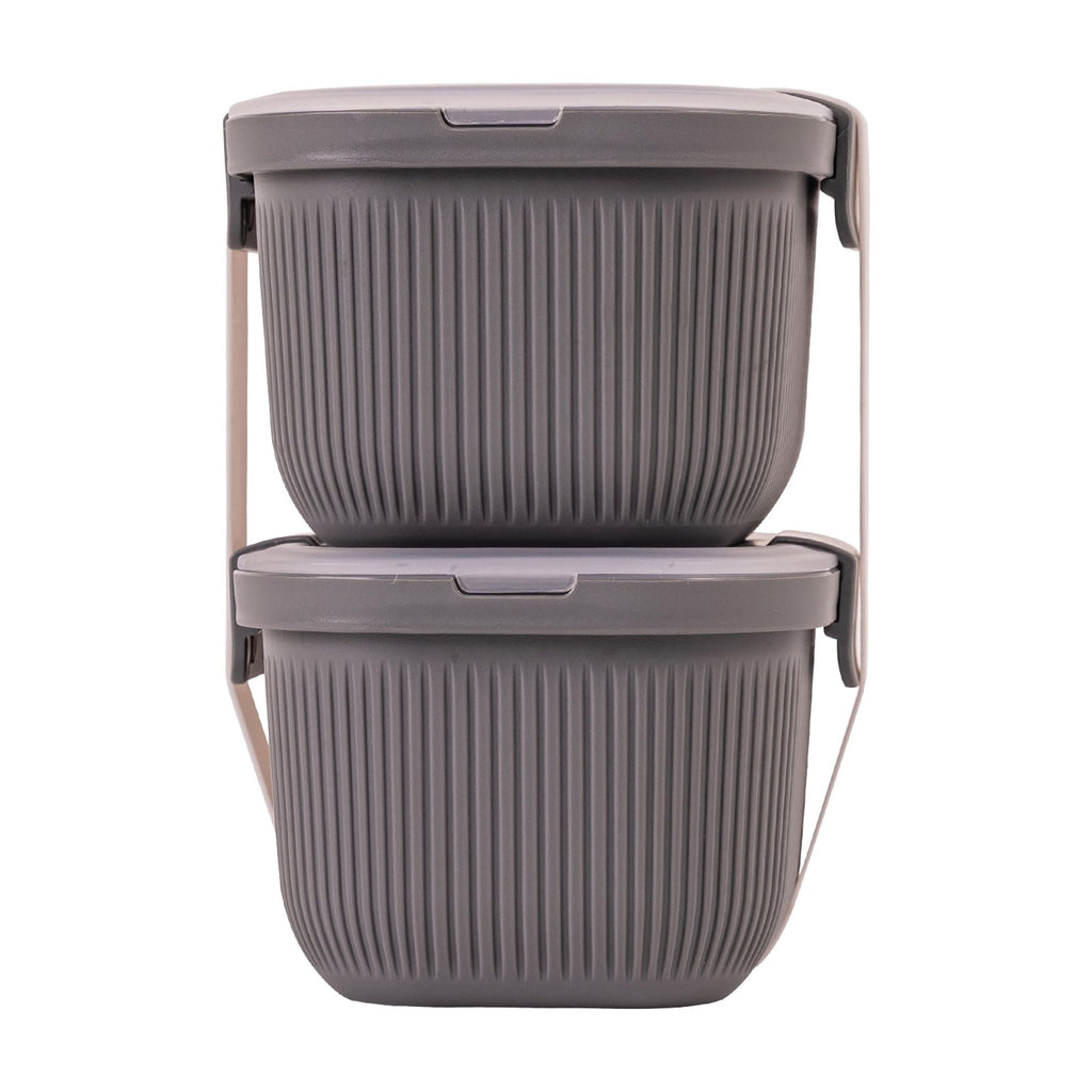 Mainstays Plastic Food Storage Bento Snack Container, Rectangle, Grey, 19oz Capacity, Made for Portable Food Storage - Image 3