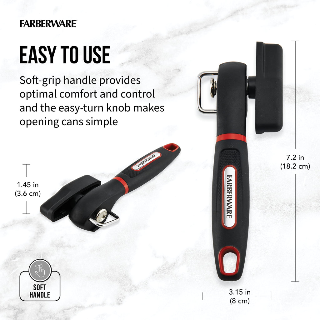 Soft Grips Safety Can Opener in Black with Red Accents - Image 2