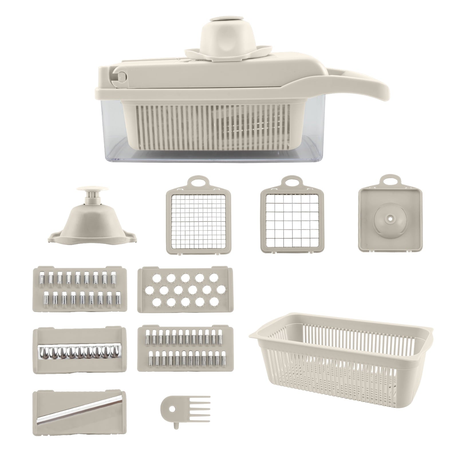 14-in-1 Hand Food Chopper, Dicer, & Slicer with Container for Veggie, Cheese, Onion, & Potato, Versatile & Efficient ... - Image 4
