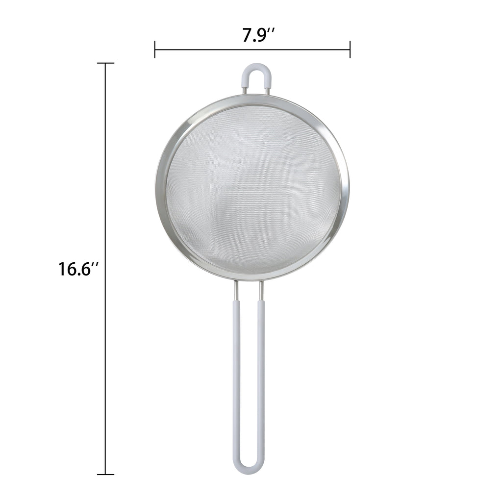 Mainstays 8" Stainless Steel Fine Mesh Strainer, Silver - Image 5
