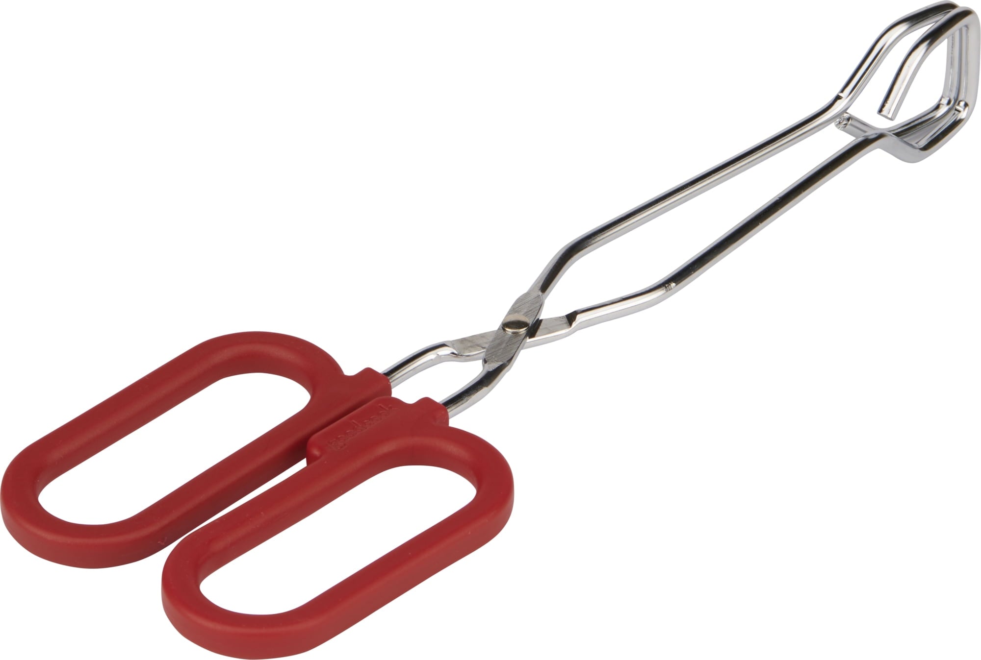 Kitchen Loop Tongs 10", Chrome, Silver/Red - Image 2