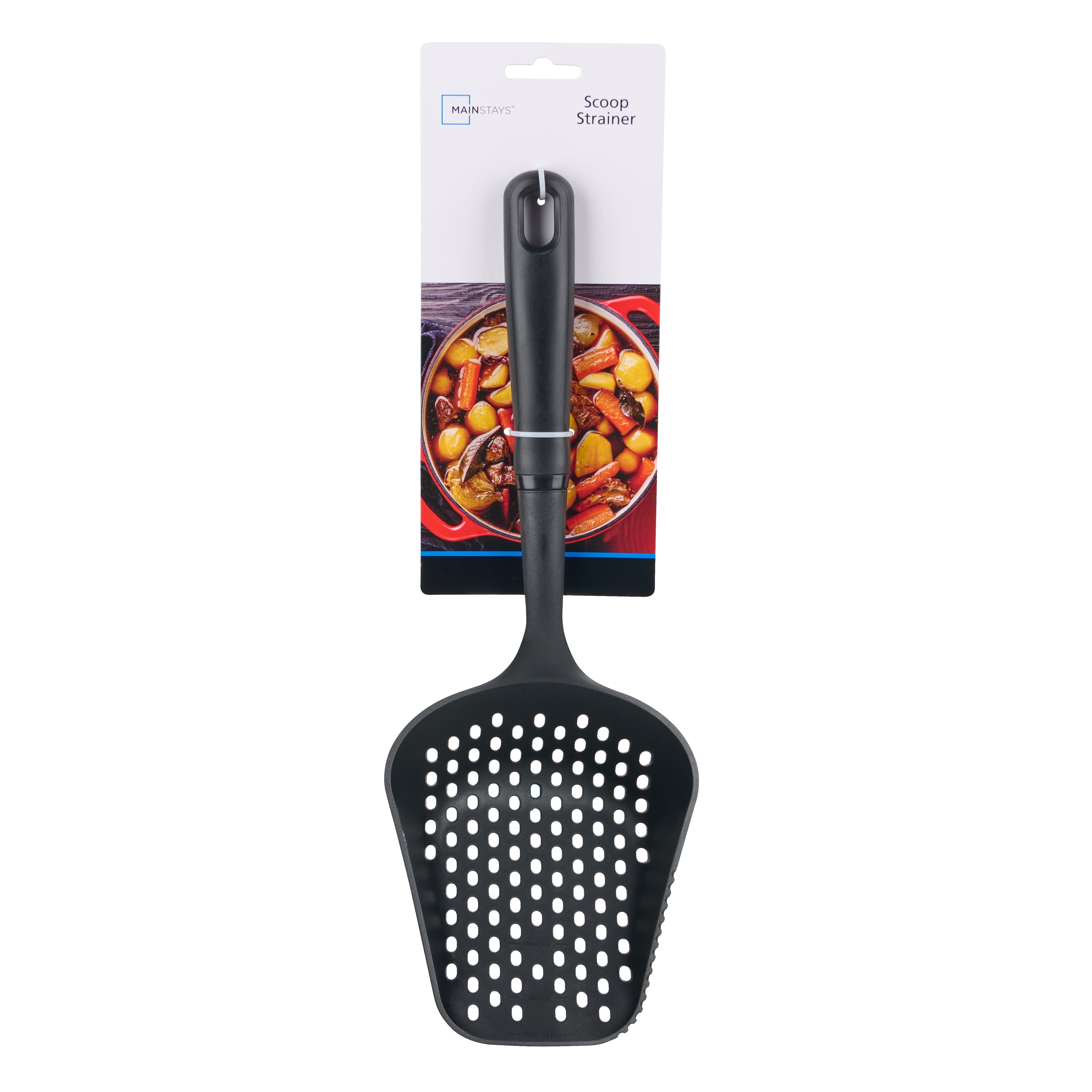Mainstays 13.8in Nylon Scoop Strainer, Black - Image 5