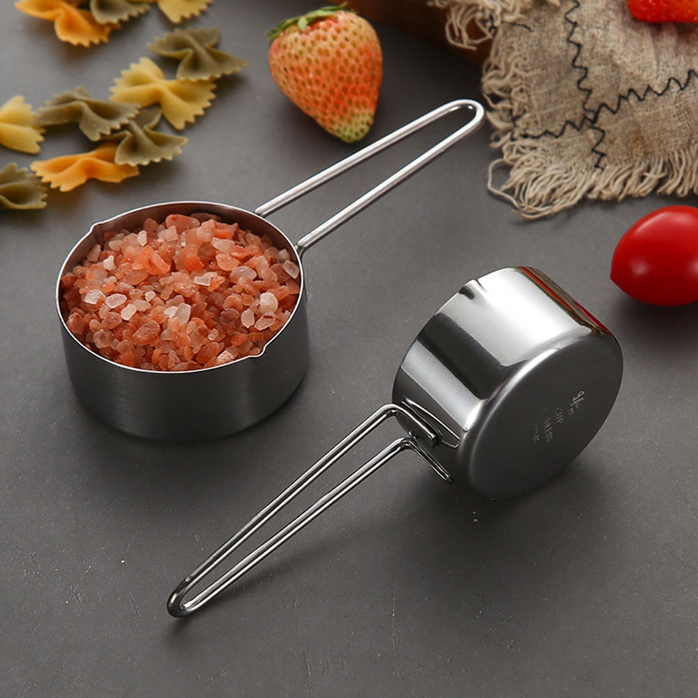 Stainless Steel Measuring Spoons Baking Tools Kitchen Cup Seasoning Scale (1/4cup 60ml) Creamer - Image 5