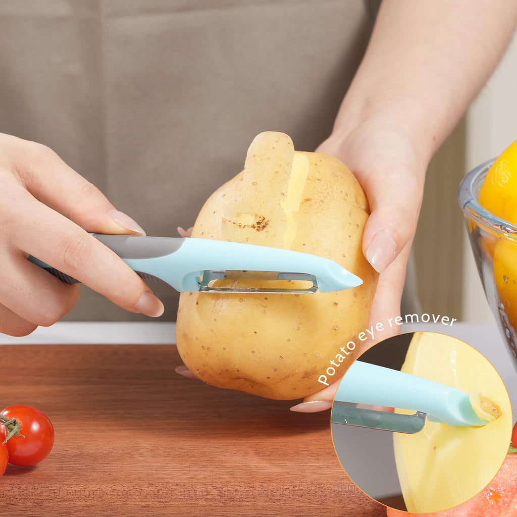 Sopito Vegetable Peeler, 5pcs Stainless Steel Veggie Peeler for Potato Carrot Orange Apple Fruit - Image 2